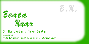 beata maar business card