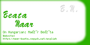 beata maar business card